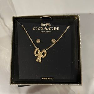 Coach earrings and necklace set!